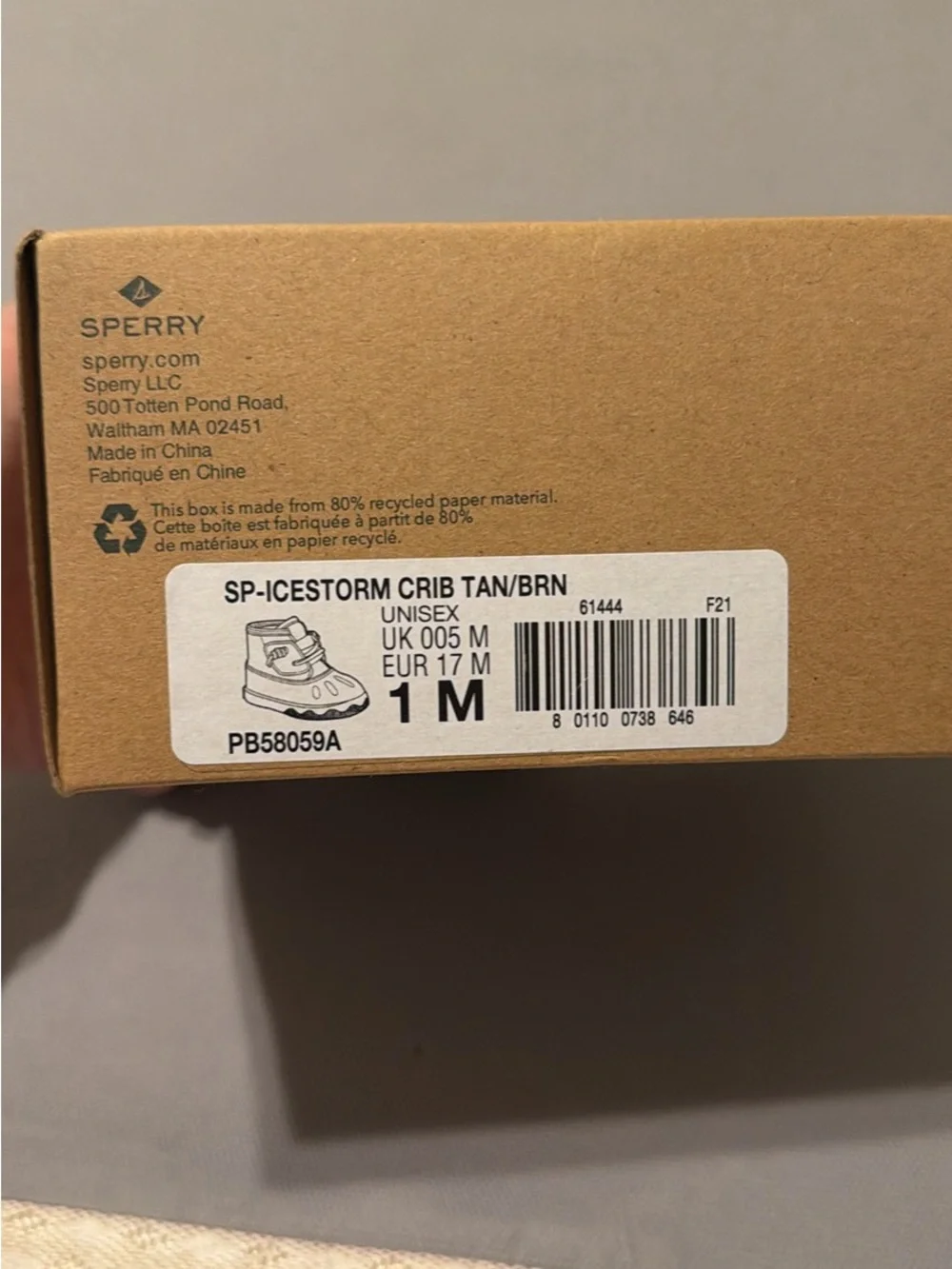 Sperry Toddler Brown and Tan Duck Boots